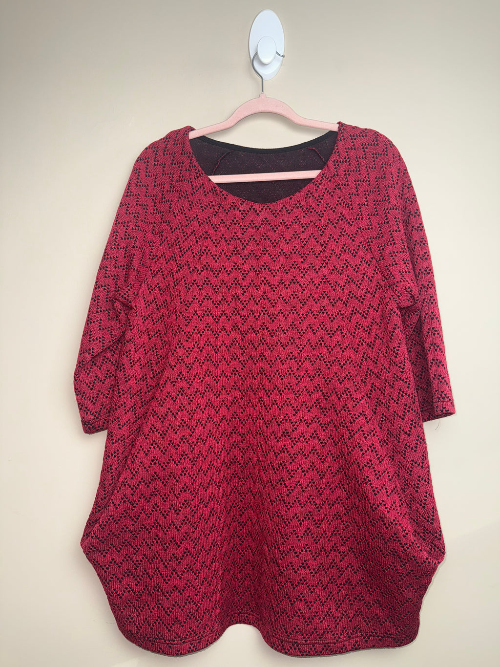 Burgundy Geometric Print Tunic