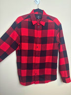 Classic Red & Black Plaid Flannel Shirt