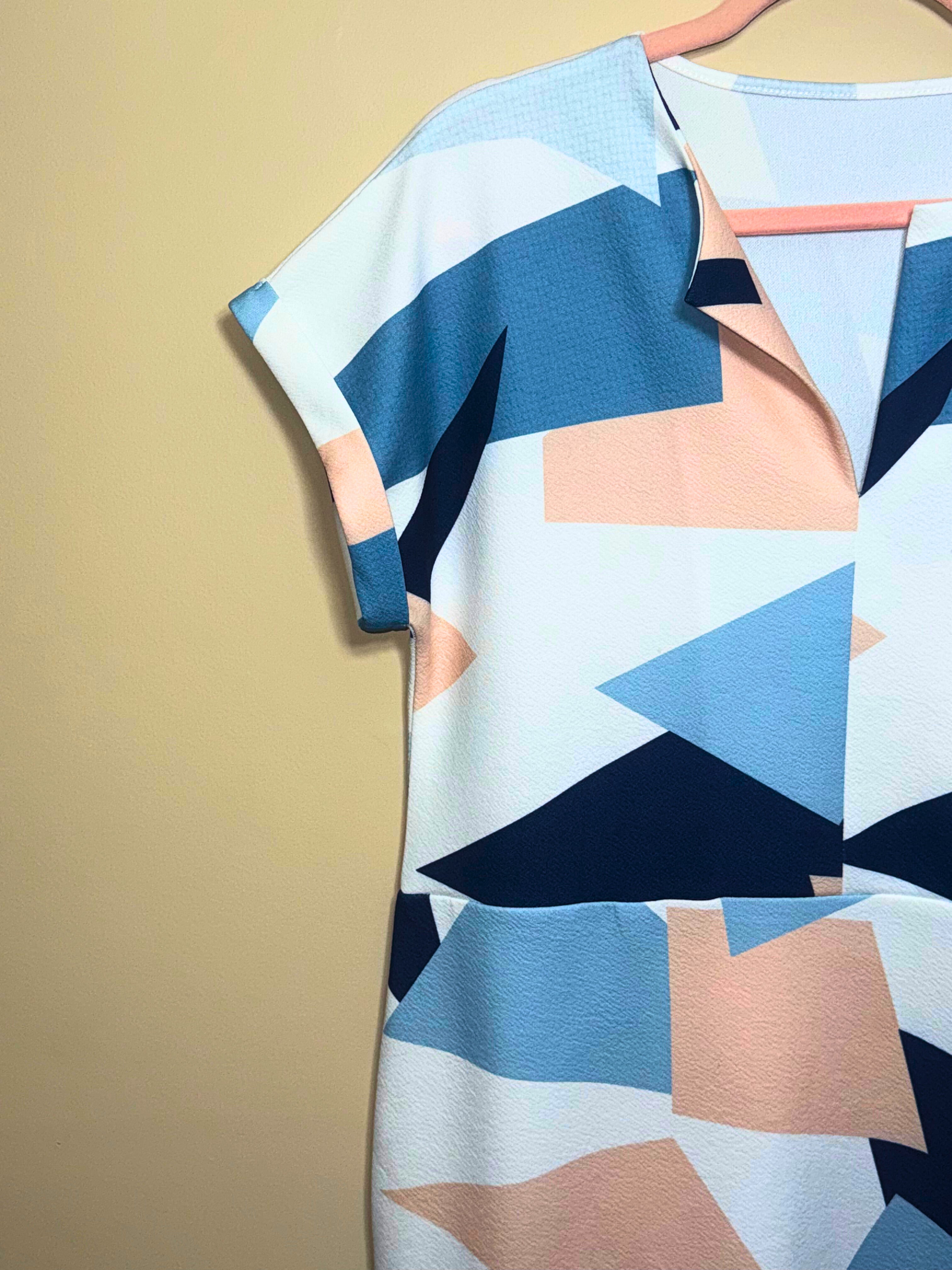 Abstract Geometric Print Dress