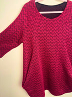 Burgundy Geometric Print Tunic