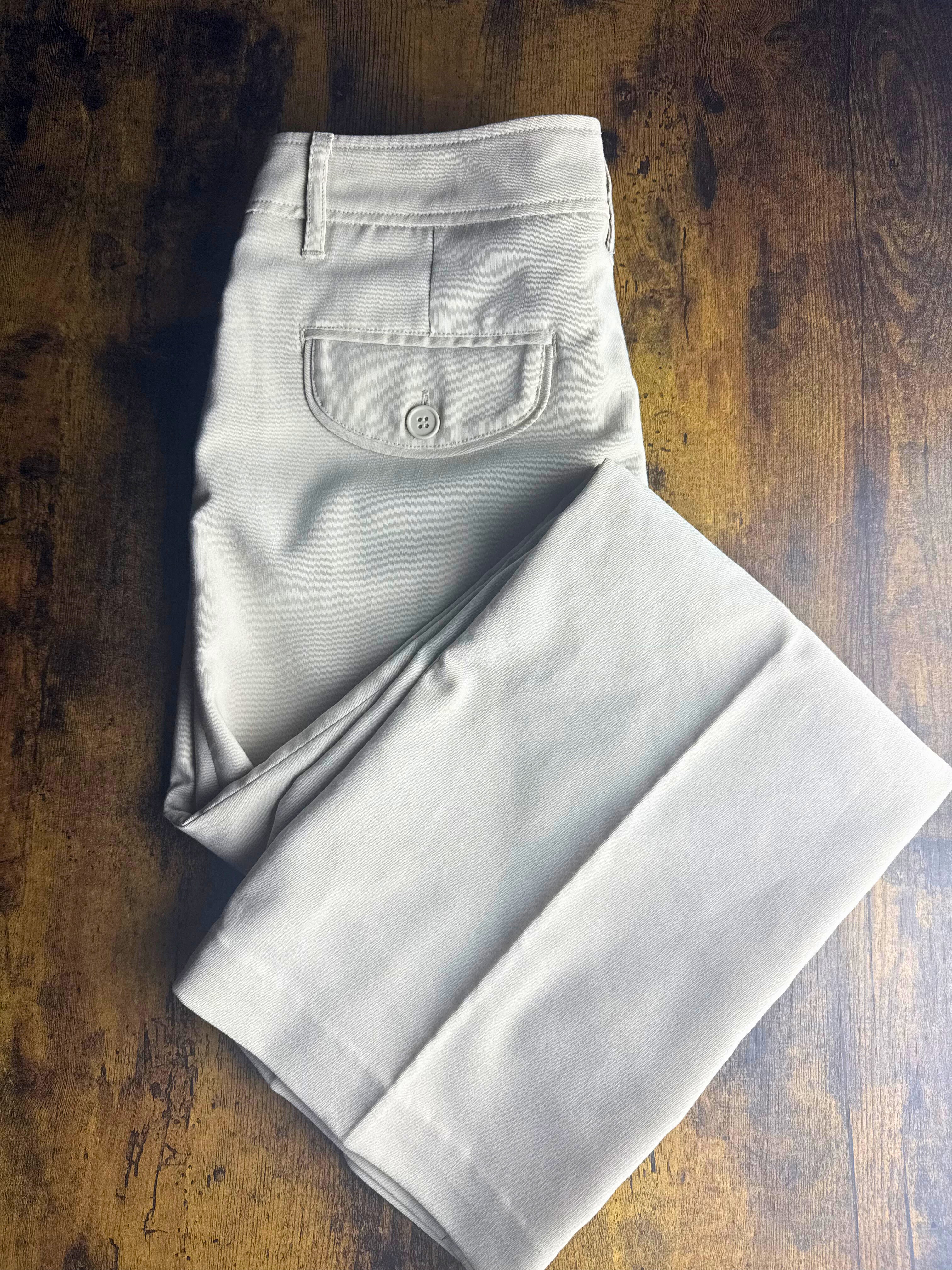 Cream Tailored Trousers