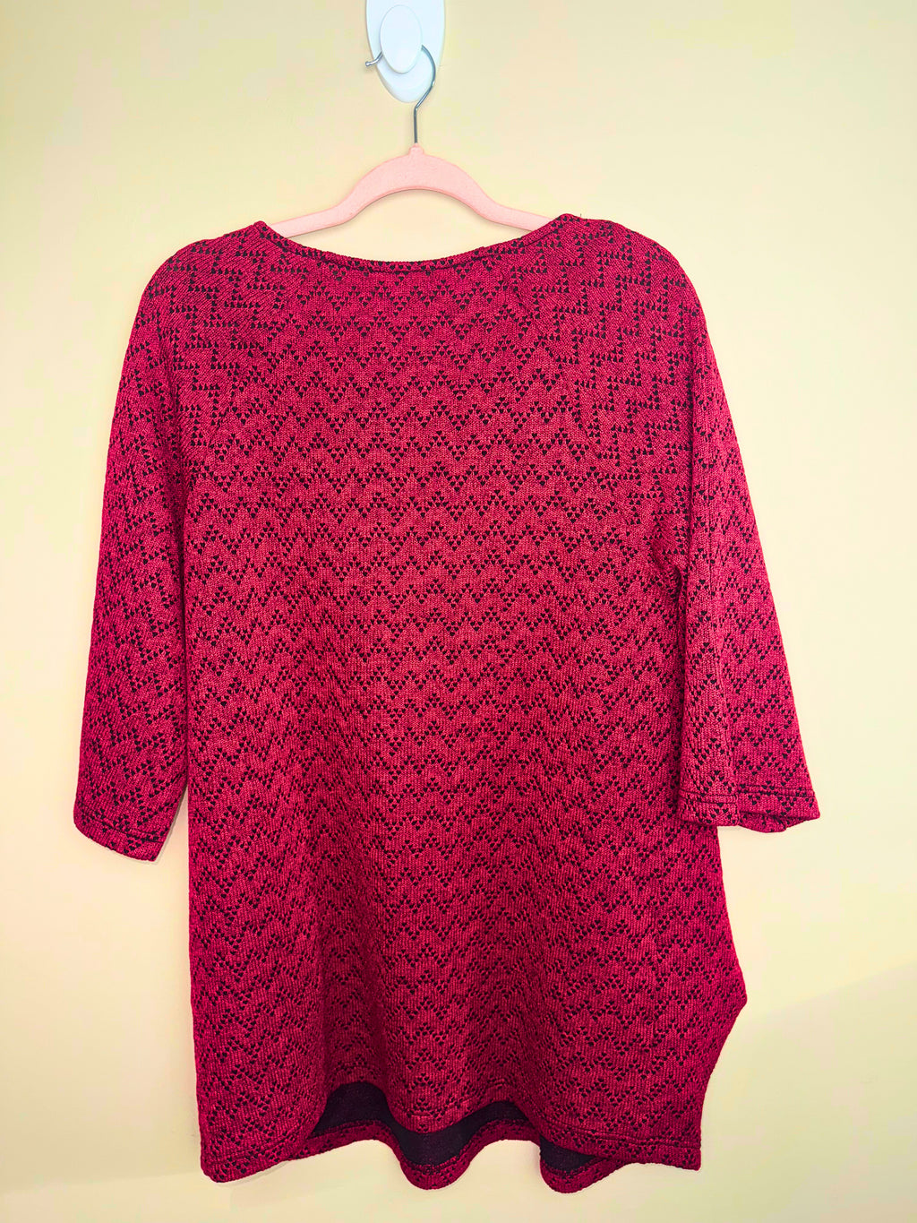 Burgundy Geometric Print Tunic