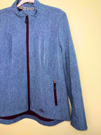 Grey Textured Zip-Up Jacket size (L)