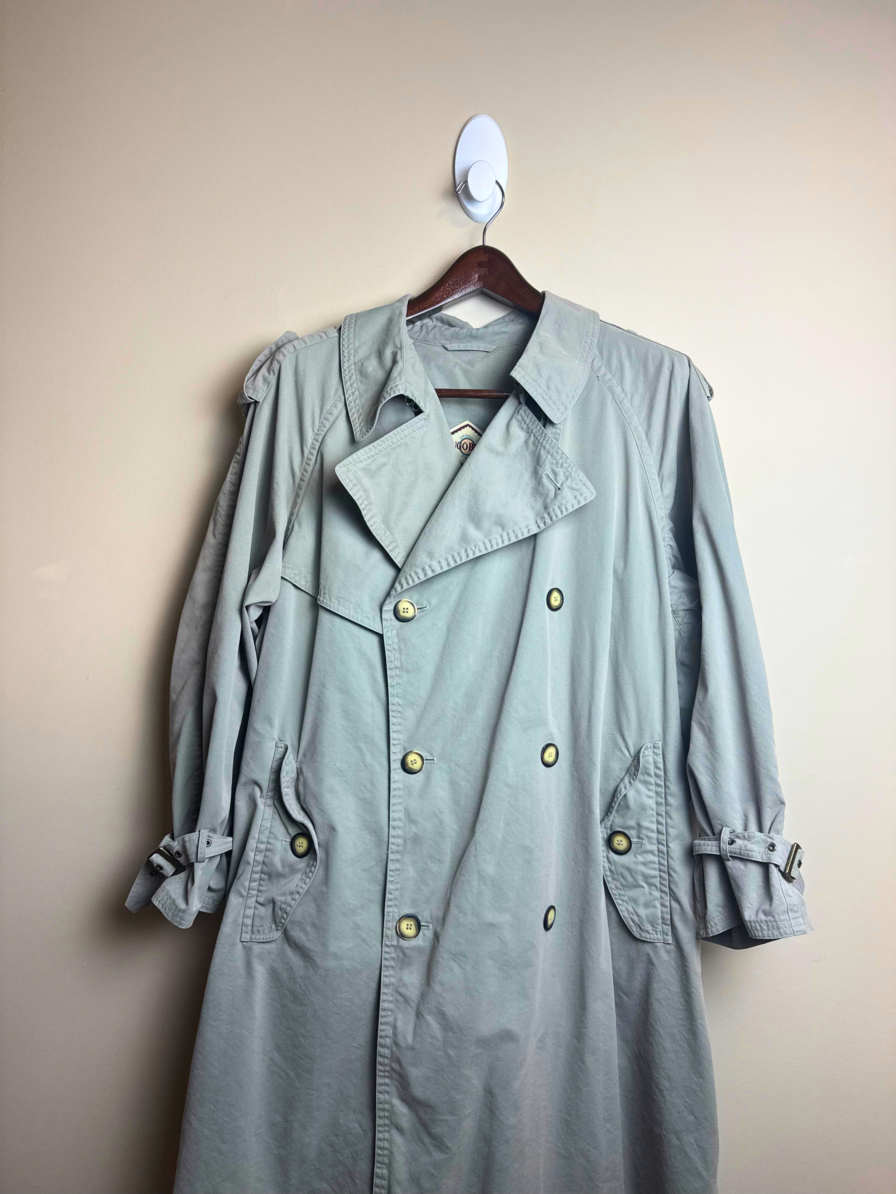 Classic Sage Green Trench Coat ( HUGO BOSS)