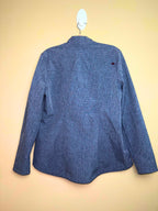 Grey Textured Zip-Up Jacket size (L)