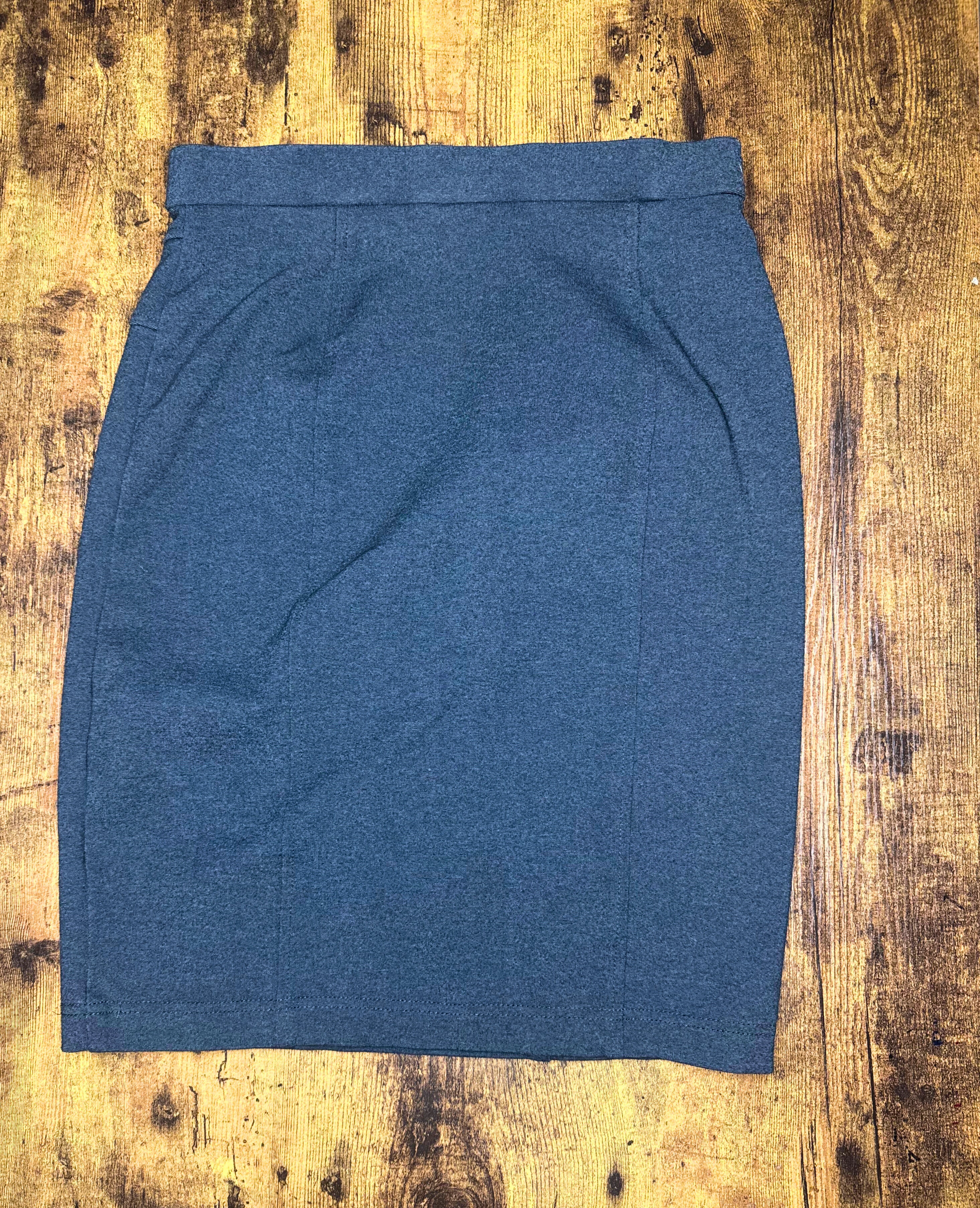 Dark Grey Wrap Mini Skirt