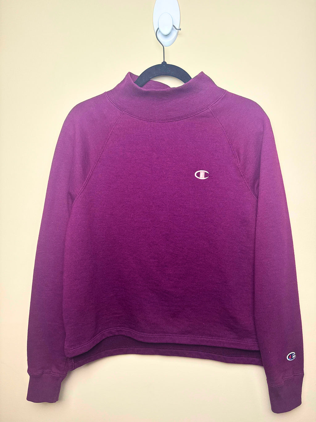 Purple Champion Mock Neck Sweatshirt