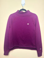 Purple Champion Mock Neck Sweatshirt
