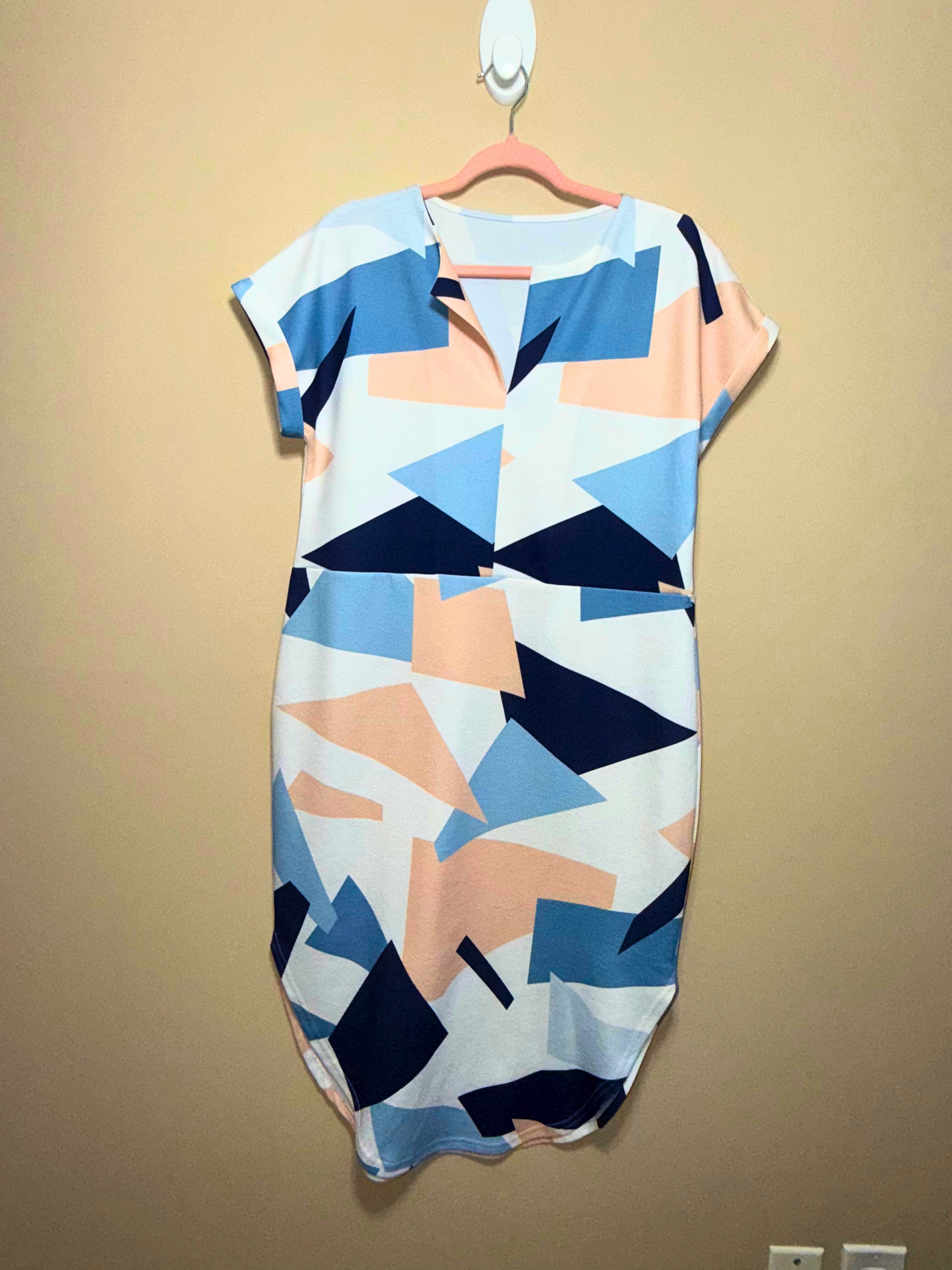 Abstract Geometric Print Dress