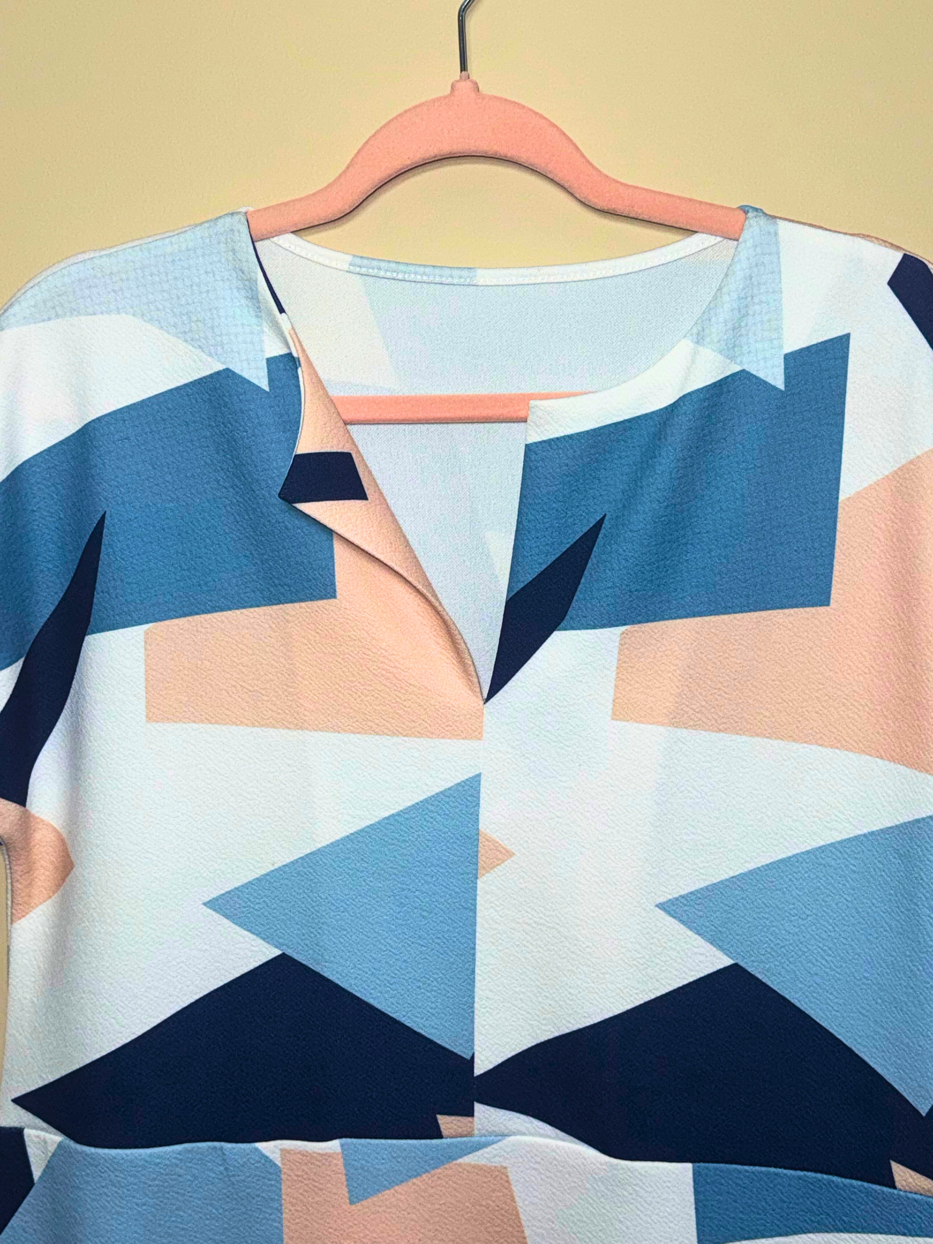 Abstract Geometric Print Dress