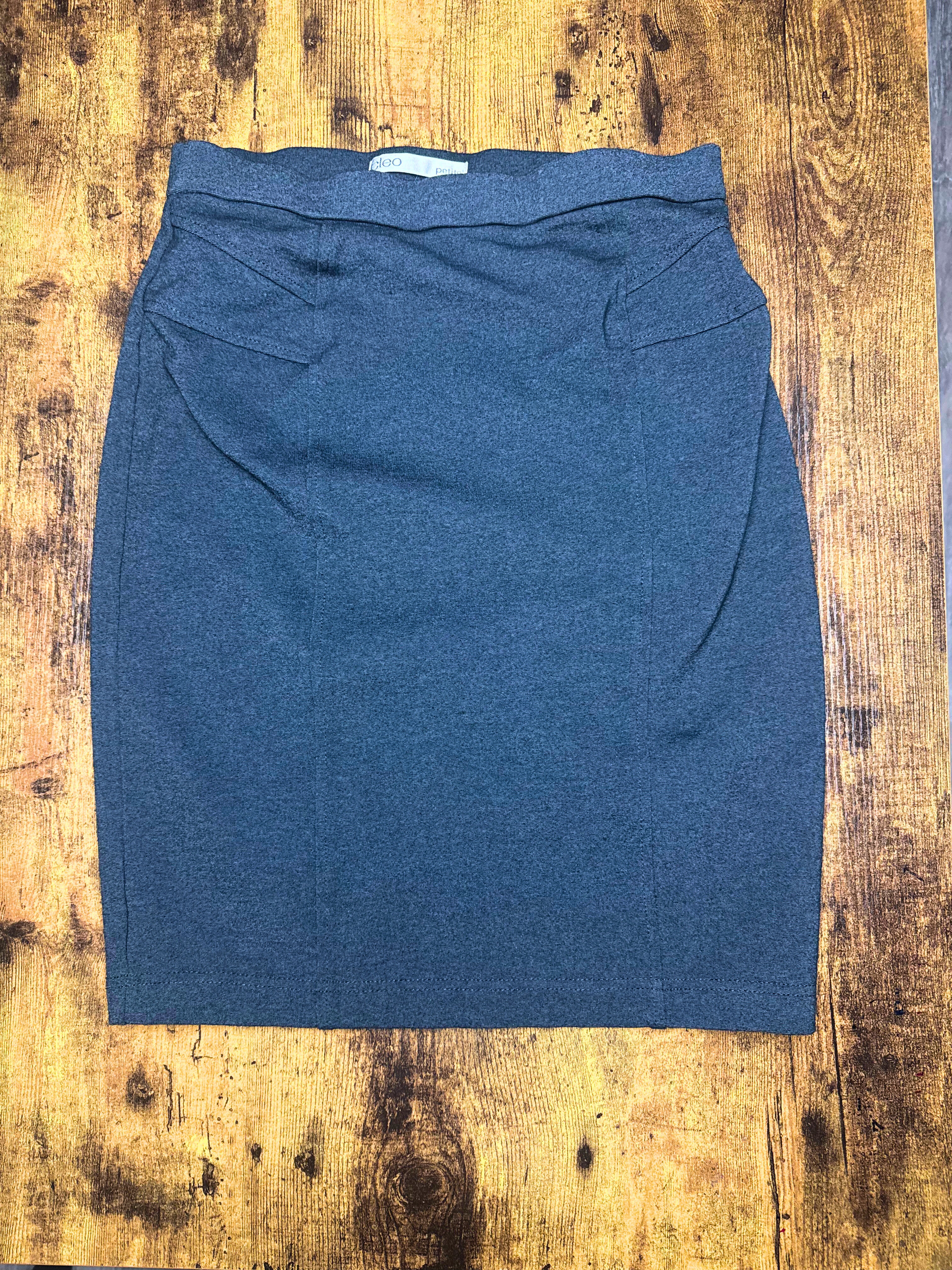 Dark Grey Wrap Mini Skirt