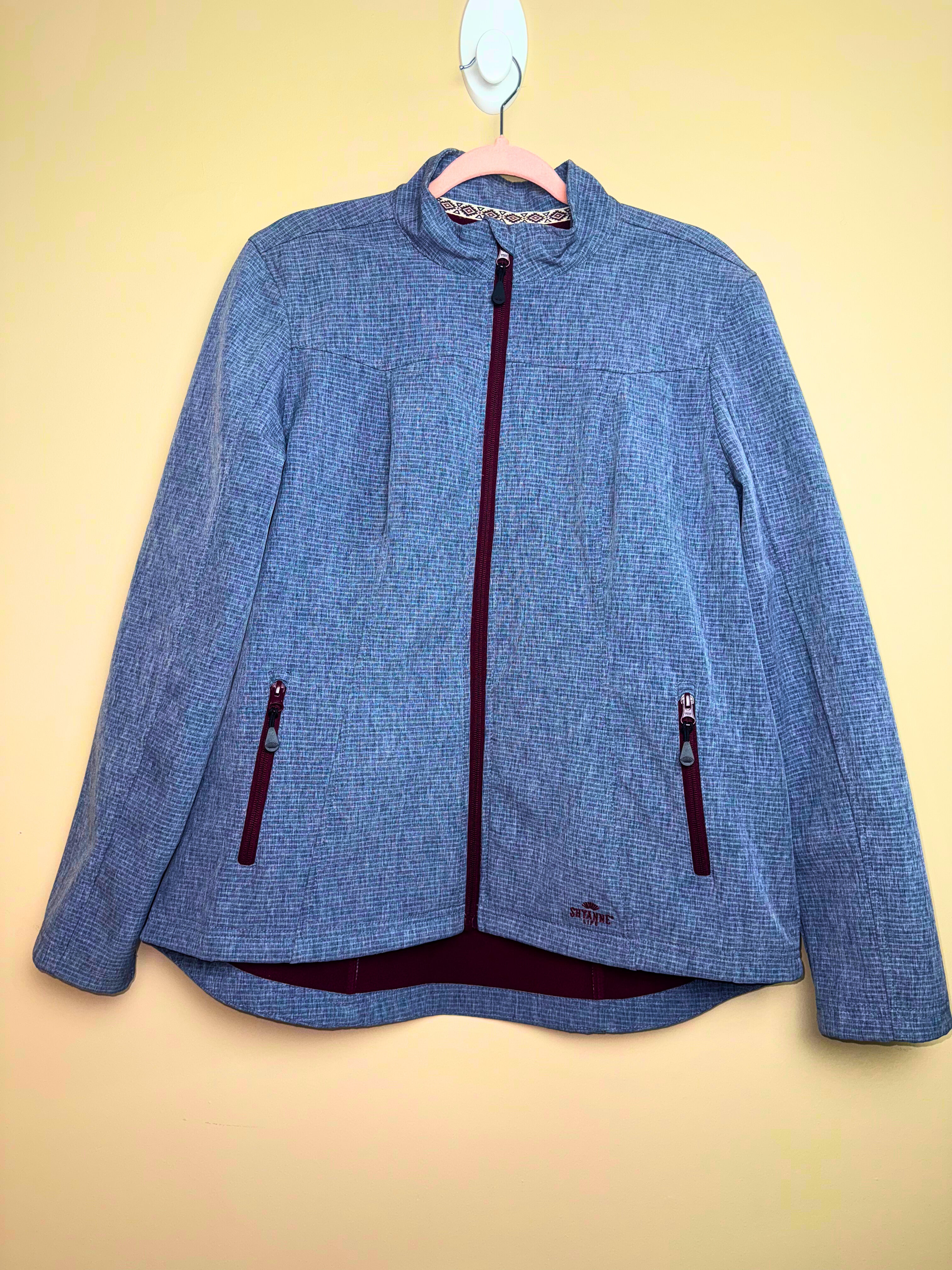 Grey Textured Zip-Up Jacket size (L)