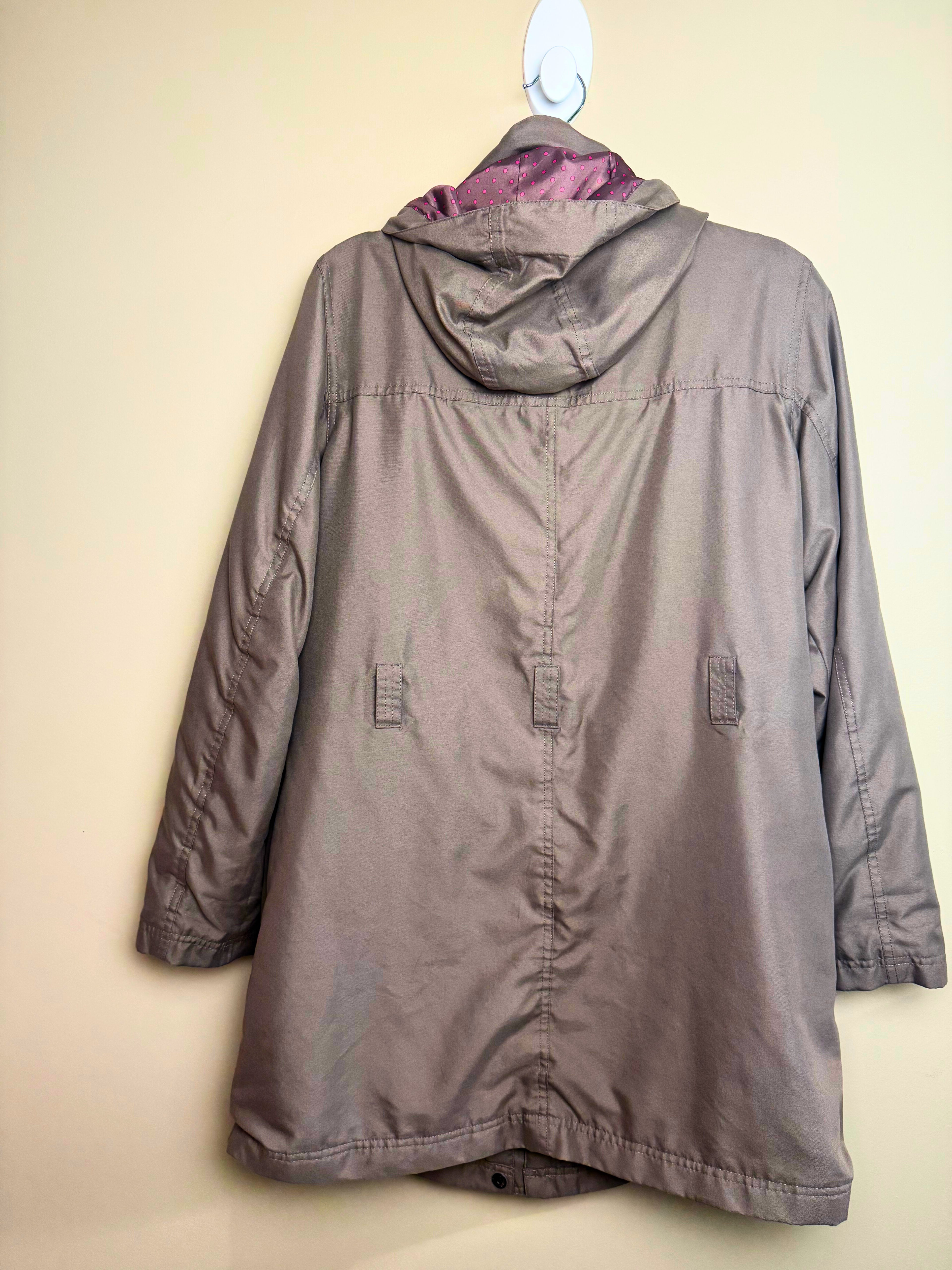 Grey Utility Jacket with Pink Lining size (L)