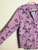 Hilary radley floral long sleeve blouse women's