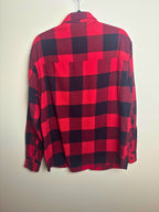 Classic Red & Black Plaid Flannel Shirt